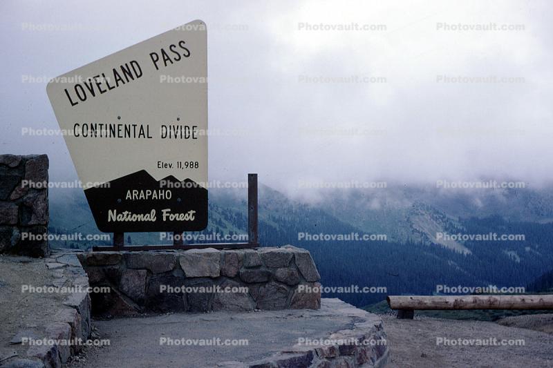 Loveland Pass, Continental Divide, Arapaho National Forest, Signage, Sign