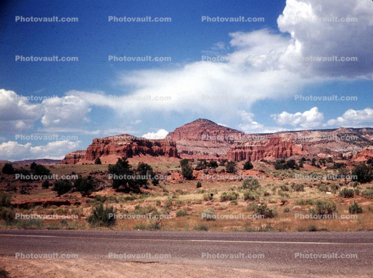 clouds in the desert landscape