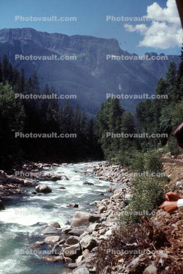 rugged river, rapids, water