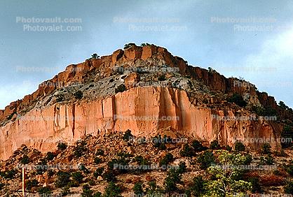Rock Cliff, mountain, sheer cliff, Bandelier National Monument