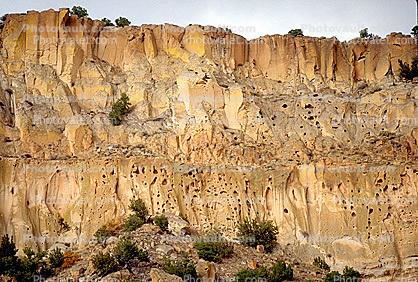 sheer cliff, Bandelier National Monument