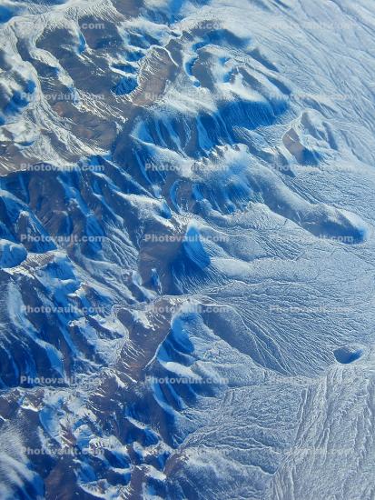 snow covered fractal mountains, Snow, ice, cold, fractal patterns