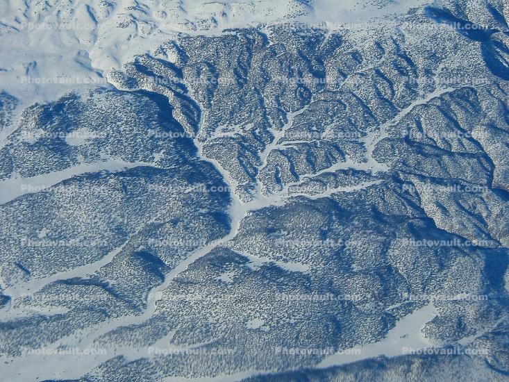 snow covered fractal mountains, Snow, ice, cold, fractal
