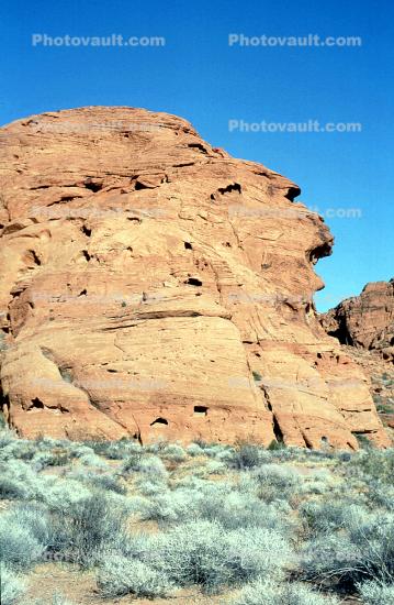 Pareidolia Face, Red Rock Canyon National Conservation Area, (RRCNCA), Mojave Desert