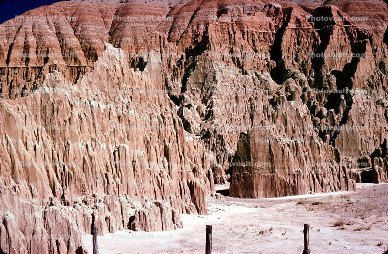 Erosion, Cliff, desert, Cathedral Gorge State Park