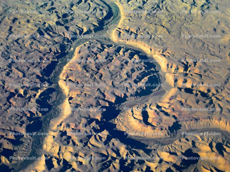 Rosa Plateau, Utah, Fractal Landscape, Patterns, meander, river