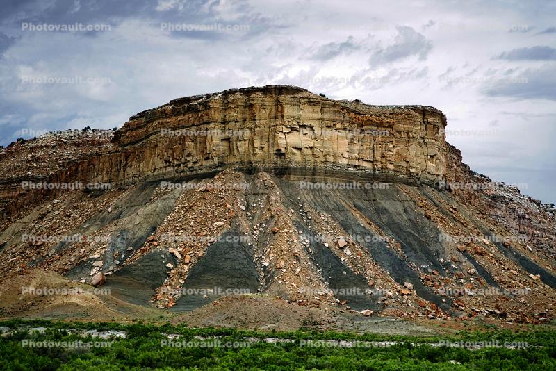 Sedimentary Sandstone Rock Formations, Geoforms, mesa