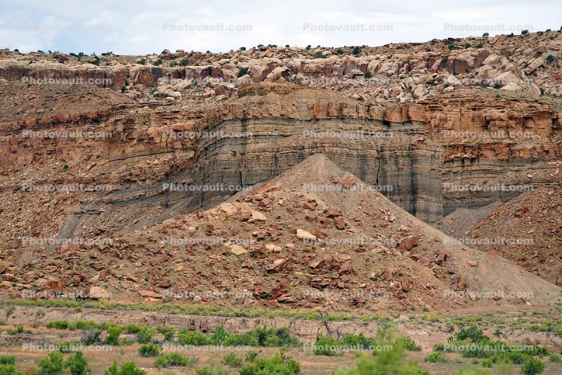 Fractal Triangle Sandstone Rock Formations, Rock Rubble