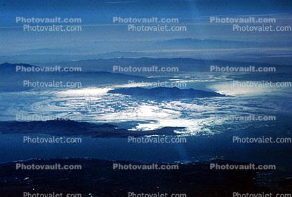Stansbury Island, Lakeside Mountains, Great Salt Lake, water, sun sheen