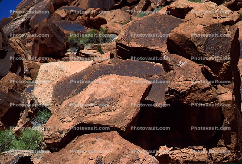 sandstone, cliff, rock, boulders