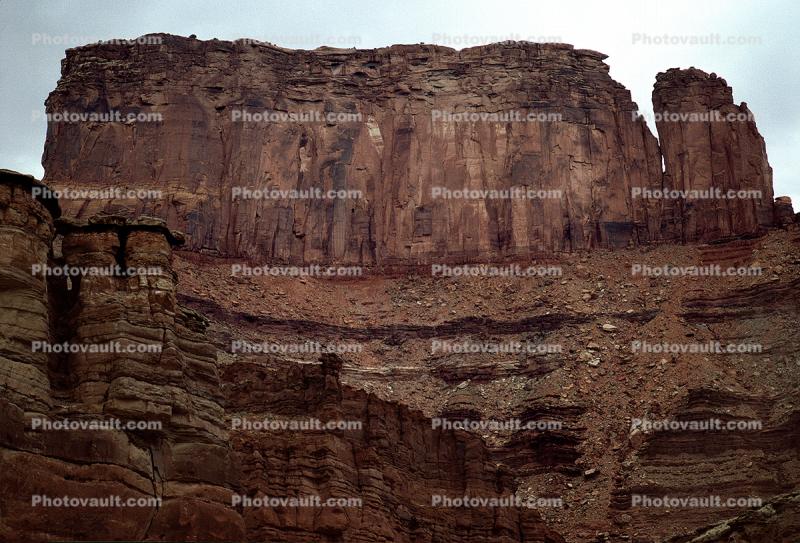 Sandstone Cliff, trees, stratum, strata, layered, sedimentary rock, stratified layers, geology, geological formations
