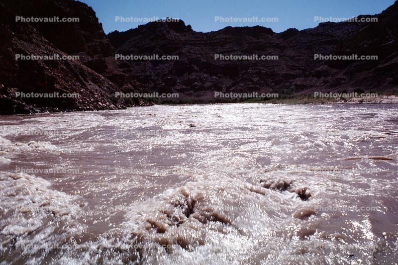 Colorado River, Rapids, Muddy Water, Canyonlands National Park, turbid, silt, mud, muddy