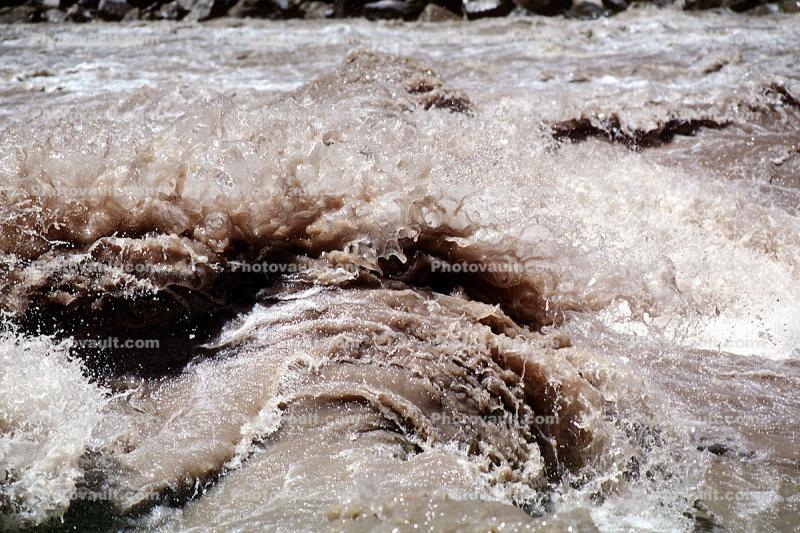 Colorado River, Rapids, Muddy Water, Whitewater, Canyonlands National Park, standing wave, turbid, vibrant