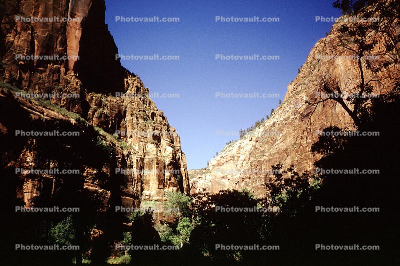 sandstone cliffs, valley