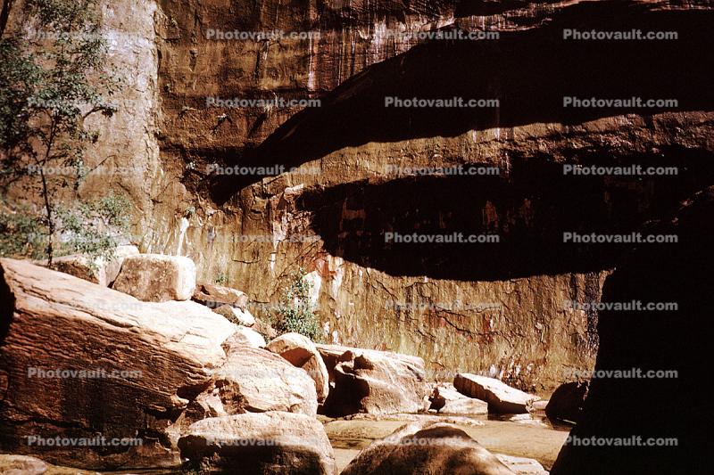 Rocks, Boulders, Sandstone cliffs, valley
