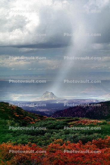 Mountains, clouds, rain, forest, Castle Valley, east of Moab