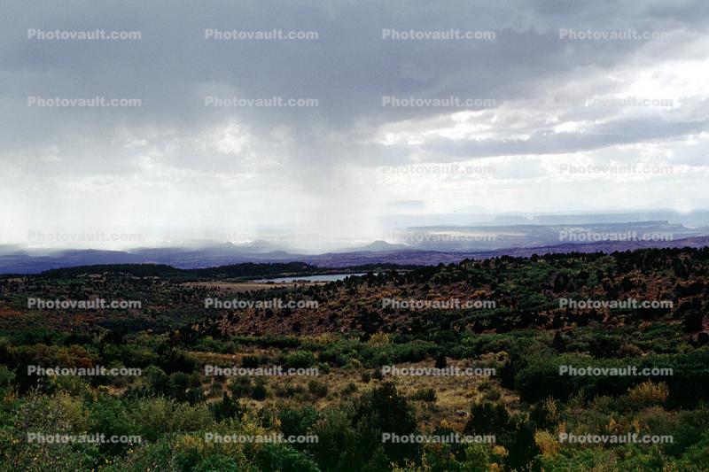 Rain, Mountains, clouds, forest, Castle Valley, east of Moab