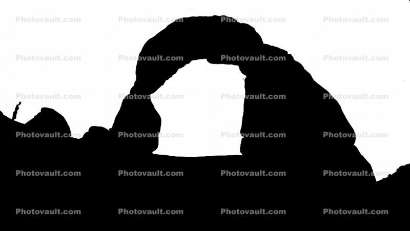 Delicate Arch silhouette, shape, mask