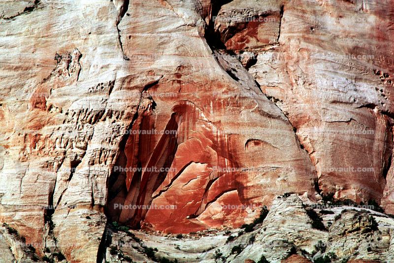 Sandstone Cliffs, scar, eye, face, Pareidolia