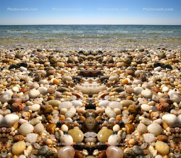 Pepbbles, beach, rocks, water