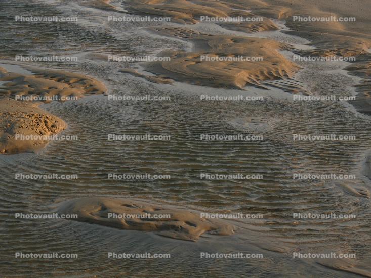 Beach, Sand, Water, Patterns, Cape Henlopen State Park, Lewes, Delaware, Windy, Windblown, Wet, Liquid