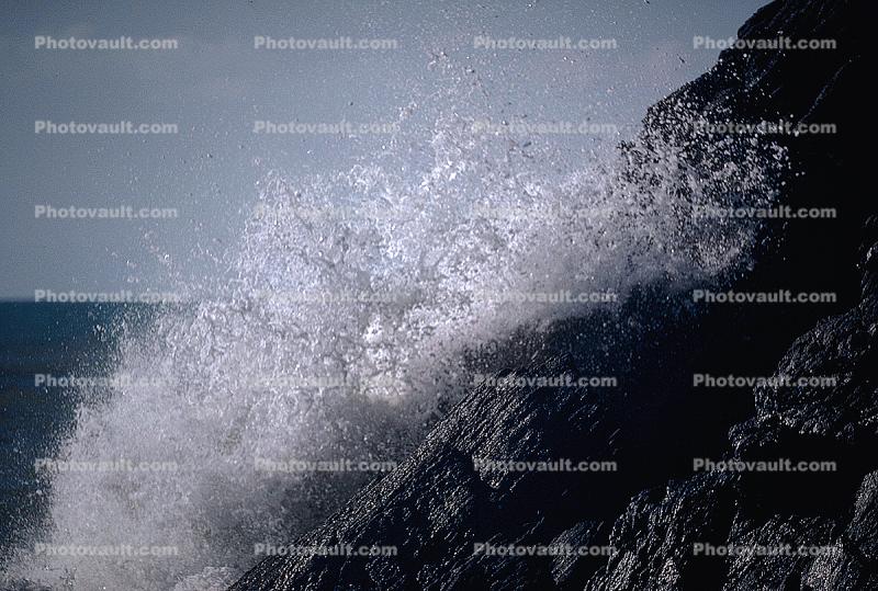 Water Splash, Wave, Rock, Foam