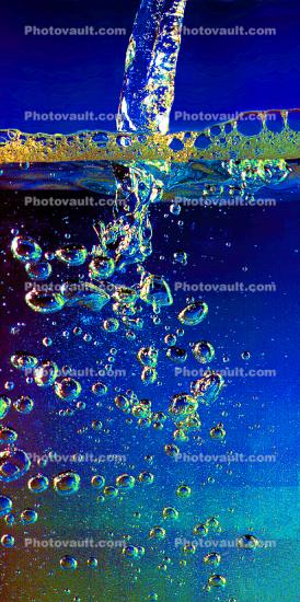 Water Pour, Air Bubbles, Panorama, Wet, Liquid, Water, Underwater, floating