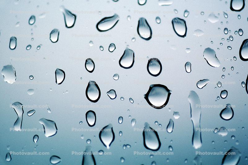 Dew Drops, Wet, Liquid, Water, positions on glass