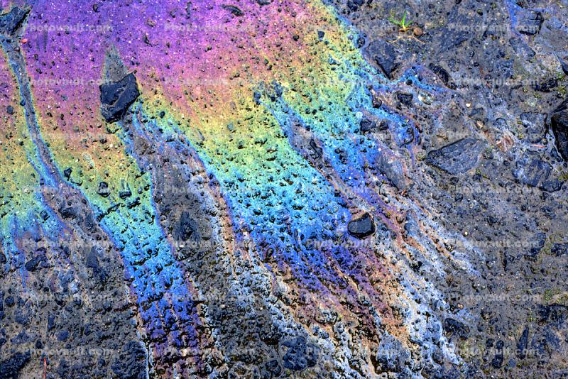 The Luminescence of Oil on Water, Full Spectrum, Rainbow, Wet, Liquid, Water