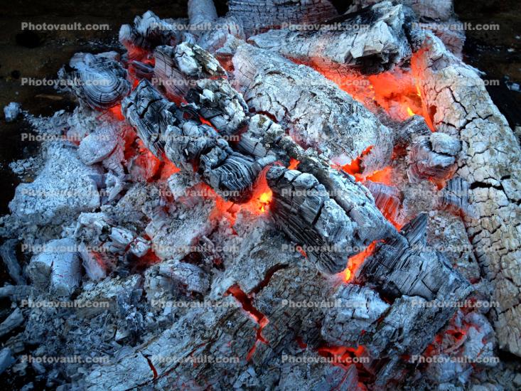 Glowing Embers, charcoal, hot, heat, BBQ