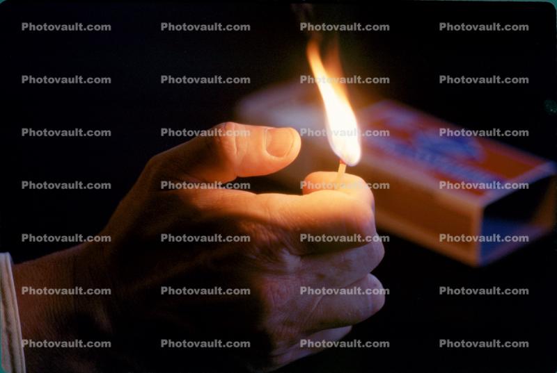 Lighting a Match, fingers