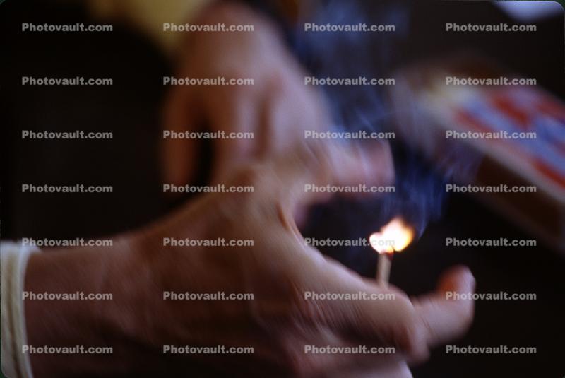 Lighting a Match, fingers