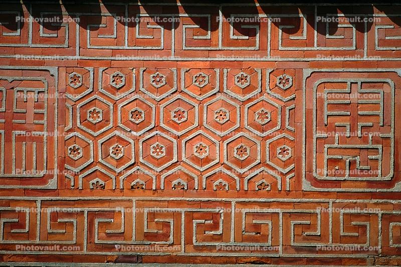 Brick Wall, ornate tilework