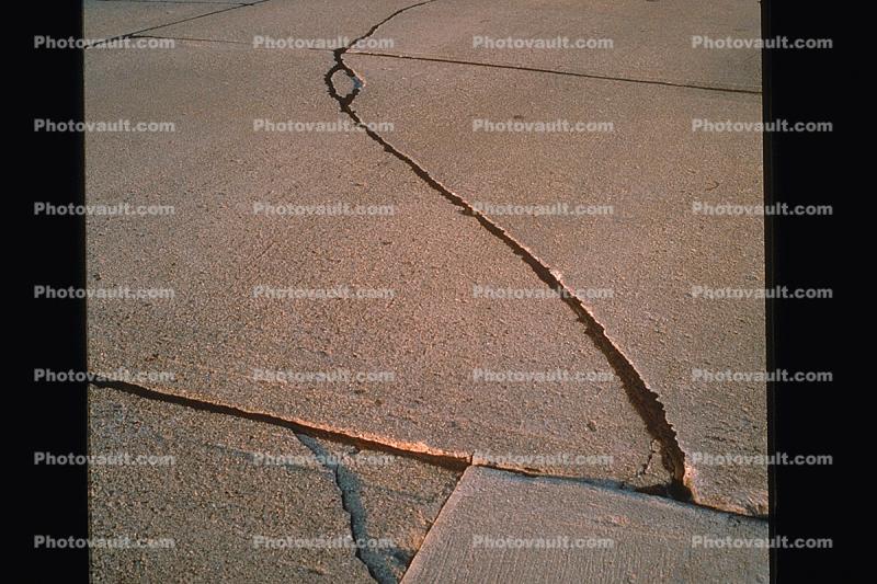 Cracked Concrete Sidewalk, Craquelure