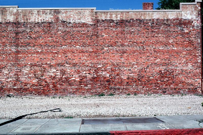 Brick, Wall, Sidewalk
