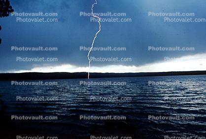 Lightning Bolt into the Lake, water