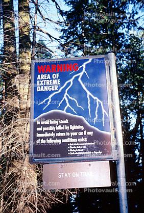 Area of Extreme Danger, Warning