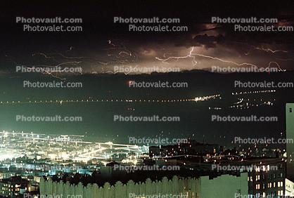 Lightning over San Francisco Bay Area