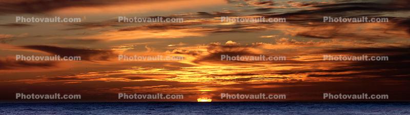 Sonoma County, Coast, Coastline, Panorama, Sunset, Sunclipse