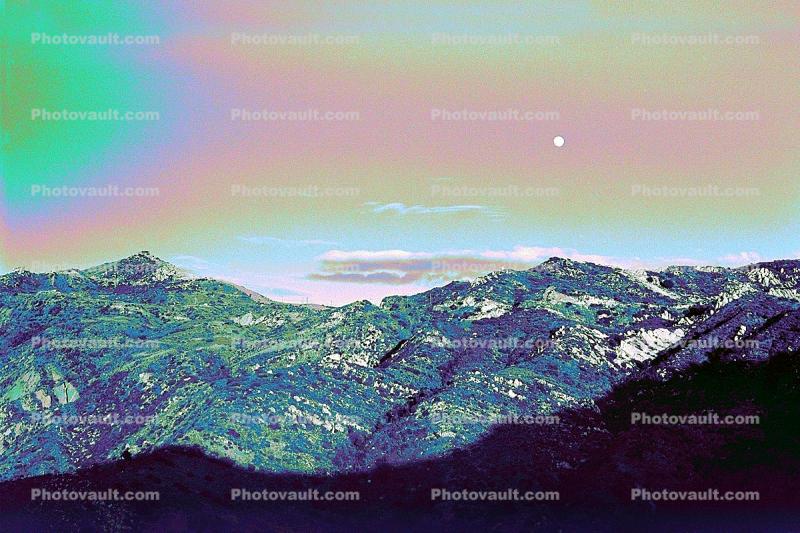 moon, Santa Monica Mountains, psyscape