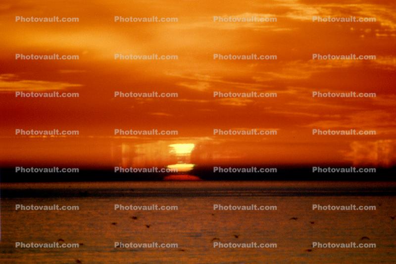 Green Flash, Sunset, Sunrise, Sunclipse, Sunsight, Sun Sliver, Santa Monica Bay, Pacific Ocean, water