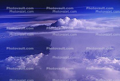 Thunderhead, Cumulonimbus, daytime, daylight, Pacific Ocean flying from California to Japan, Cumulus nimbus