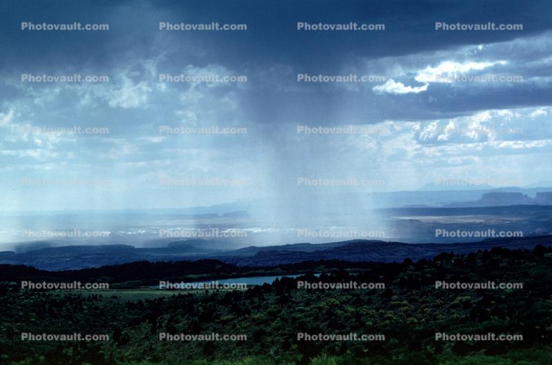 downpour, valley, landscape, Deluge