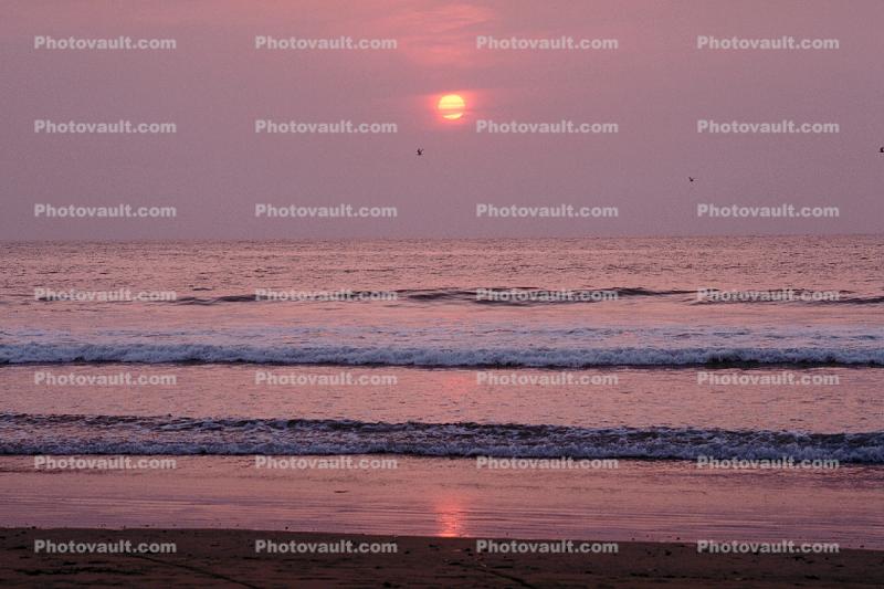 Ocean Waves, Beach, Sand, Sun, Sunset, Sunrise, Sunclipse, Sunsight