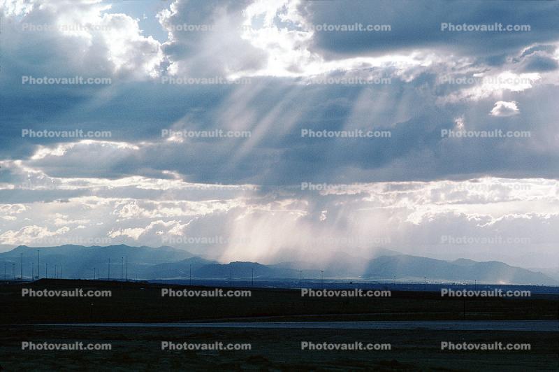 Rain, Rainy, Stormy, storm, Desert, Downpour, deluge, virga, daytime, daylight, Crepuscular Rays, Spiritual Light, Mountain Range