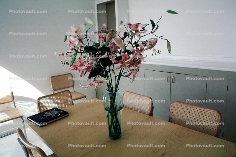 Stargazer Lily, Flower Vase, Table, Chairs, 285 Missouri Street, Potrero Hill, San Francisco