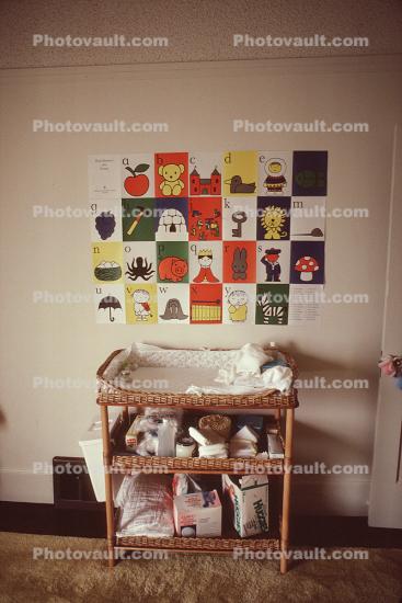 Changing Table, diapers, baby, room