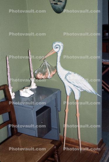 Stork Delivers Baby, 1950s