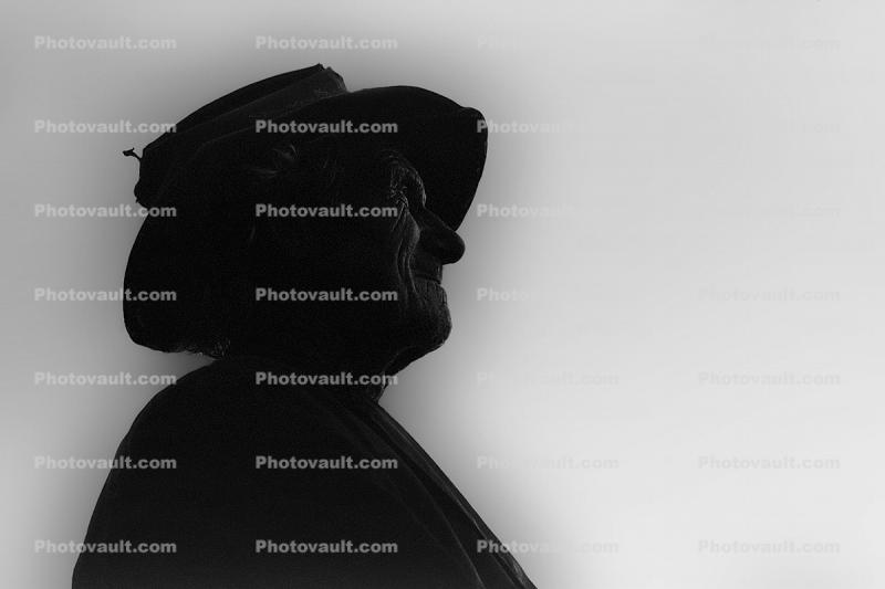 Old Man with Hat Profile