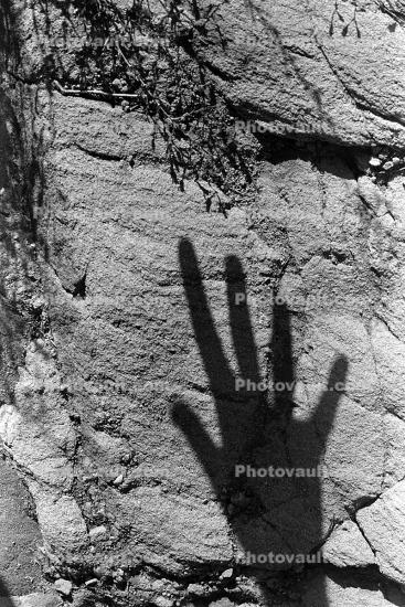 Hand Shadow, fingers, sandstone